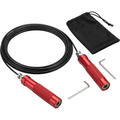 Faeno Adjustable Bearing Speed Jump Rope 3 m Black Red - Product view