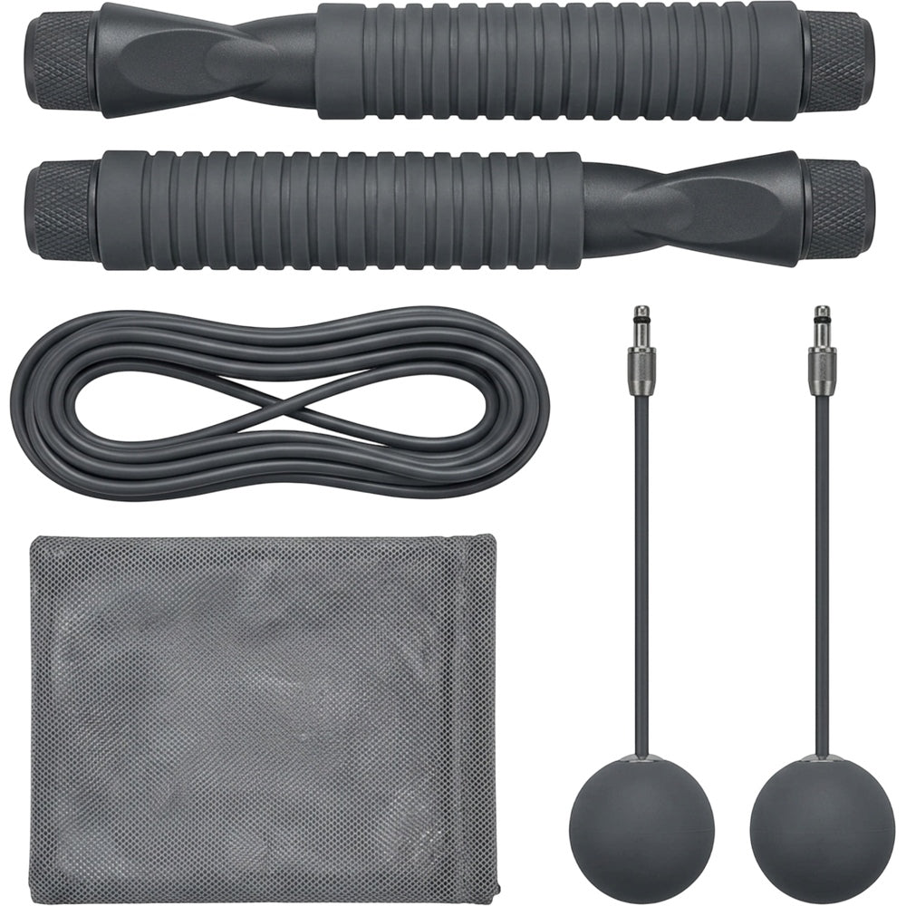 Faeno Convertible Cord and Cordless Jump Rope Set Charcoal - Product view