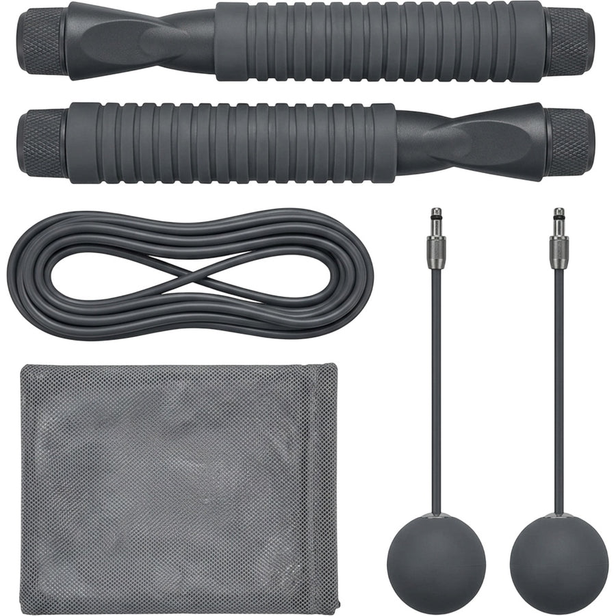 Faeno Convertible Cord and Cordless Jump Rope Set Charcoal