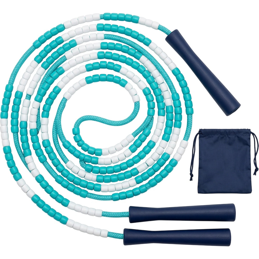 Faeno Segmented Beaded Freestyle Jump Rope 2.8 m Turquoise White - Product view
